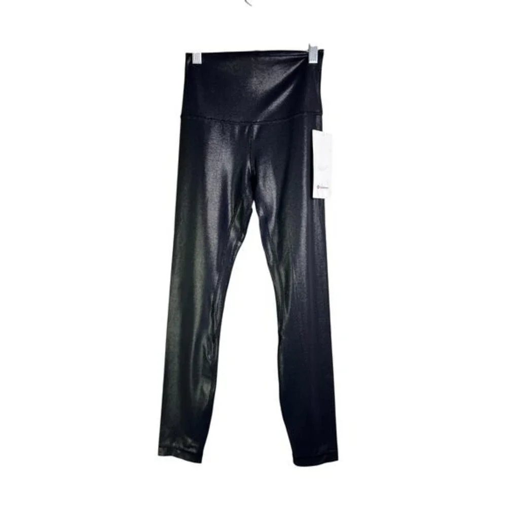 Lululemon Align Pant Women 4 Black Shine High Rise‎ 25